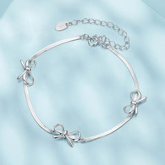 Bracelet Nœud Ruban en Argent 925