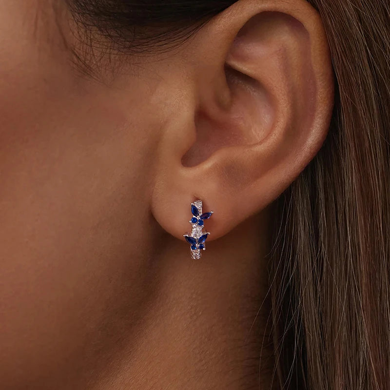 Créoles Papillon en Argent 925