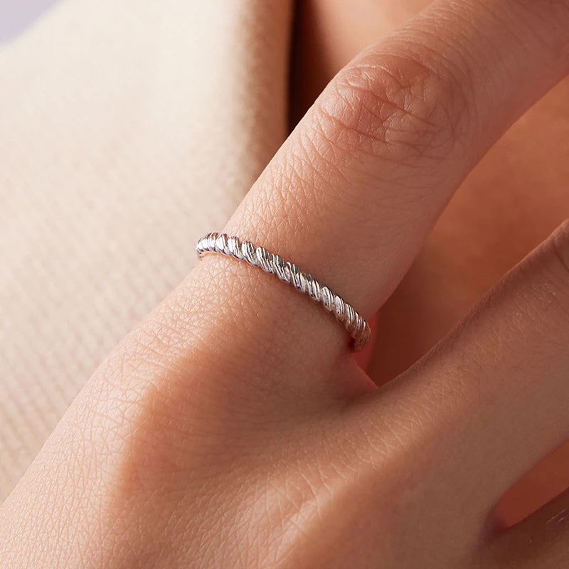 Bague Tressée en Argent 925