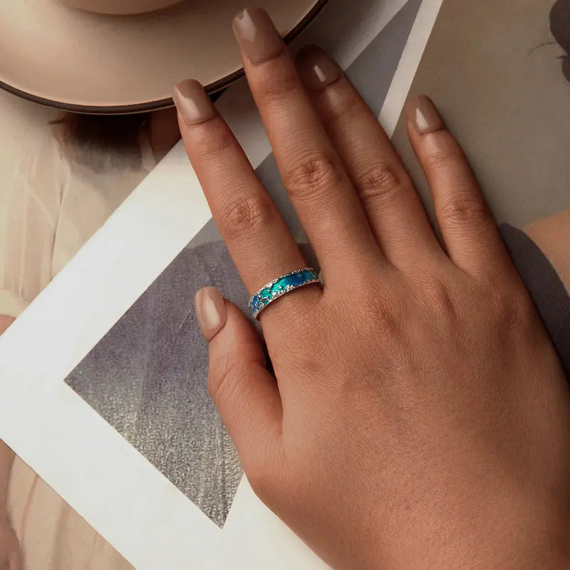 Bague Ajustable Petit Prince et Renard en Argent 925