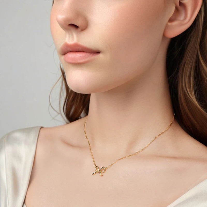 Collier Nœud Ruban en Argent 925