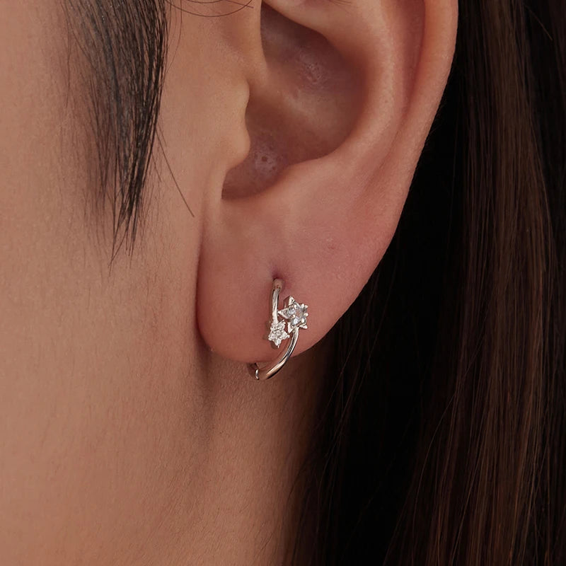 Créoles Étoile en Argent 925