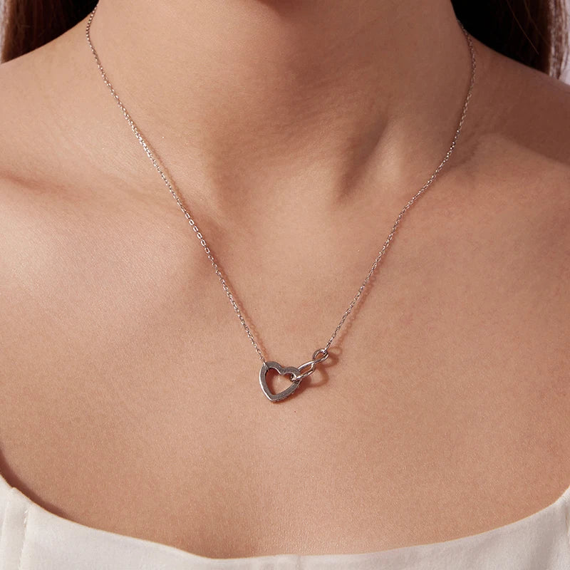 Collier Code Morse Cœur Éternel en Argent 925