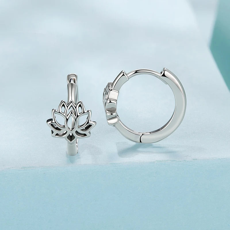 Créoles Lotus Vintage en Argent 925