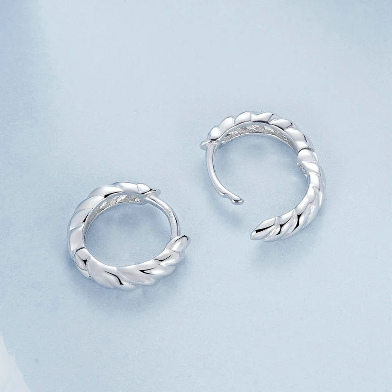 Créoles Tressées Métalliques en Argent 925