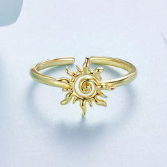 Bague Ajustable Soleil en Argent 925