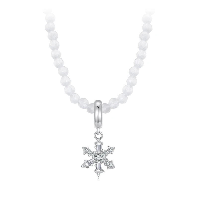 Collier Pendentif Fleur de Givre en Argent 925