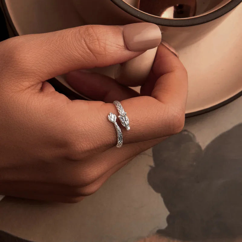 Bague Dragon Enroulé en Argent 925