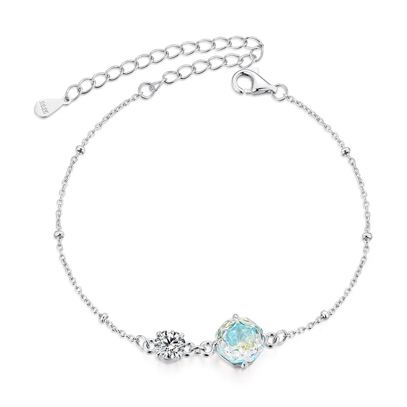 Bracelet Zircon Arc-en-Ciel en Argent 925