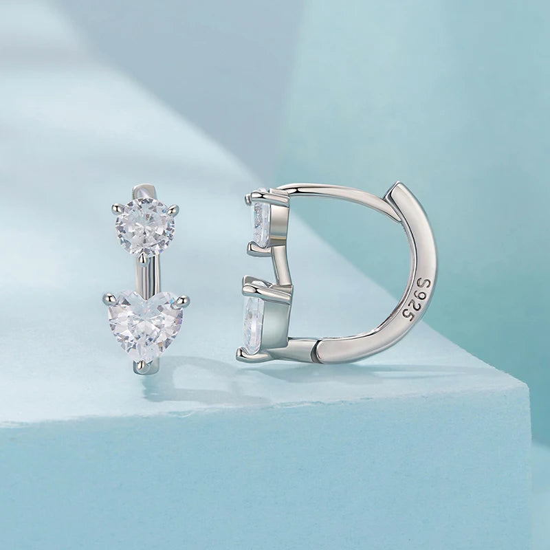 Créoles Cœur en Argent 925