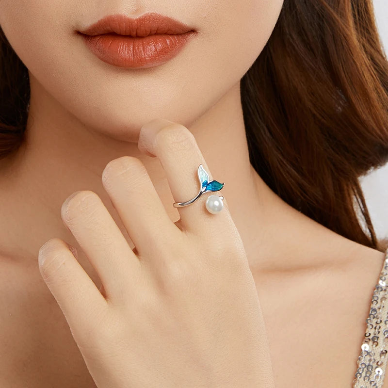 Bague Ajustable Sirène en Argent 925