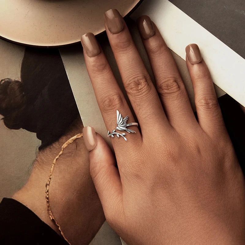 Bague Oiseau en Vol en Argent 925