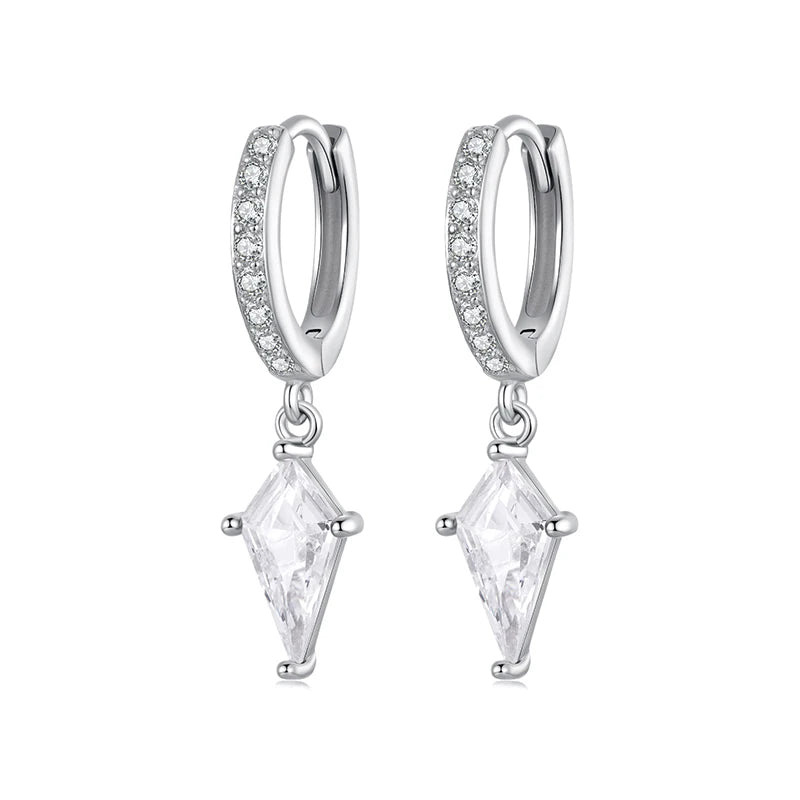 Créoles Zircon Taille Cerf-Volant en Argent 925