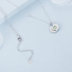 Collier Pendentif Soleil et Lune en Argent 925