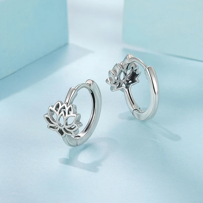 Créoles Lotus Vintage en Argent 925