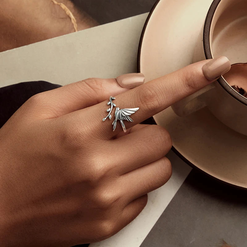 Bague Oiseau en Vol en Argent 925