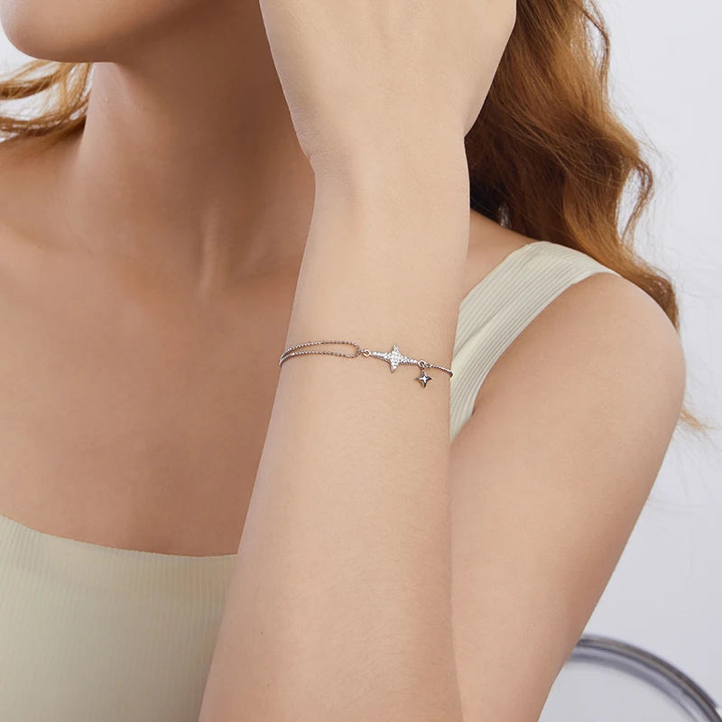 Bracelet Lumière d'Étoile en Argent 925