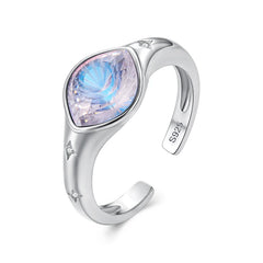 Bague Ajustable Œil Protecteur en Argent 925