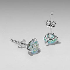 Boucles d'Oreilles Puces Pierre Feu d'Artifice en Argent 925