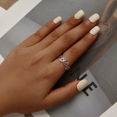 Bague Pattes en argent 925 plaqué or blanc ajustable - Photo 2