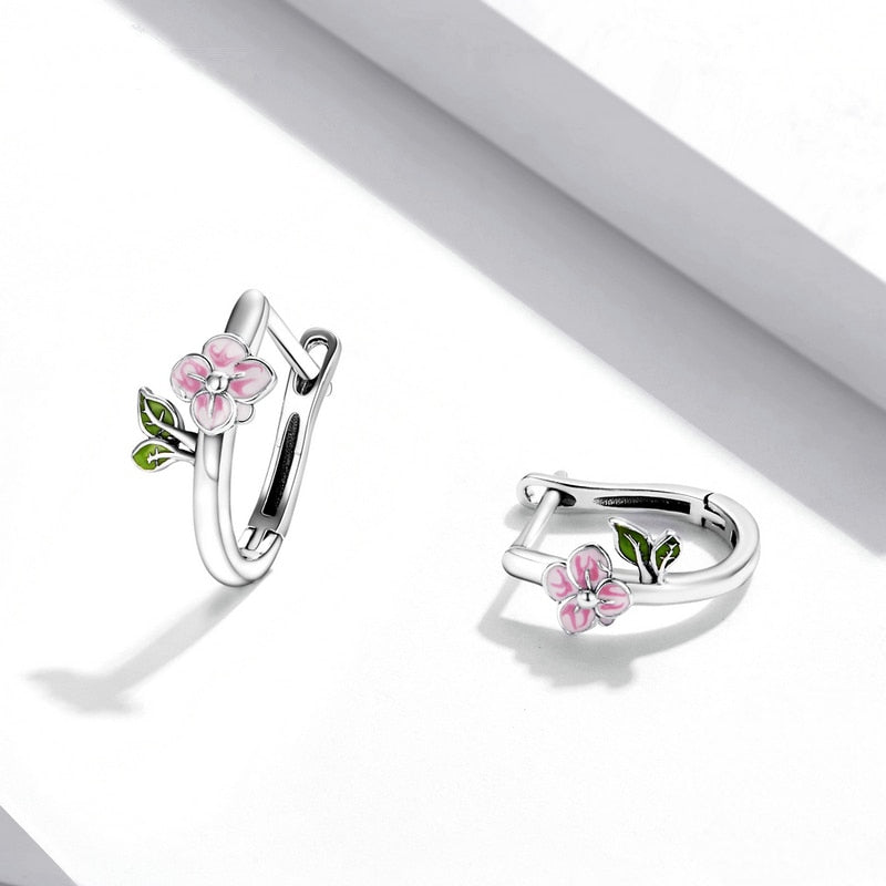 Boucles d'Oreilles Fleurs de Cerisier - Image 4