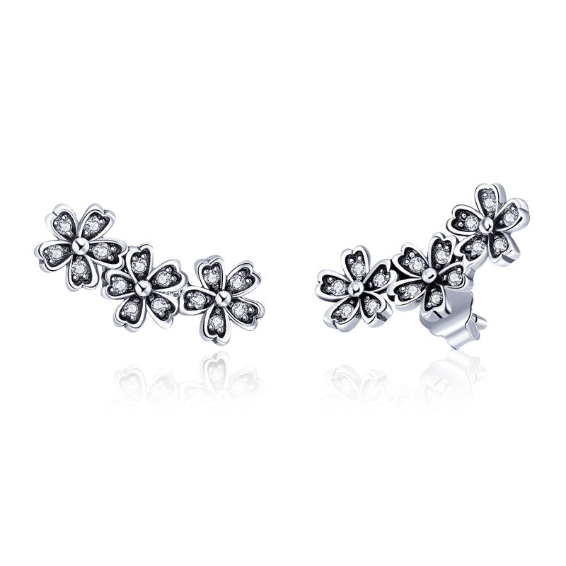 Boucles d'oreilles Fleurs Brillantes