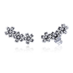 Boucles d'oreilles Fleurs Brillantes