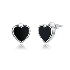 Boucles d'oreilles Coeurs Noirs