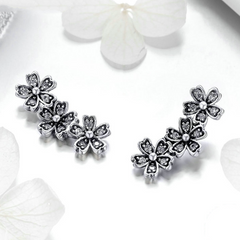 Boucles d'oreilles Fleurs Brillantes - Image 3
