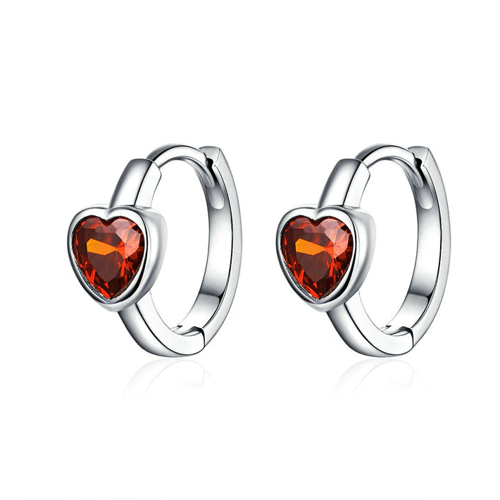 Boucles d'Oreilles Créoles Coeurs