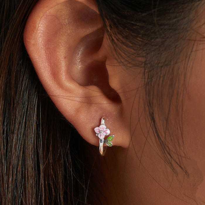Boucles d'Oreilles Fleurs de Cerisier - Image 2