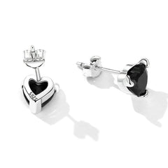 Boucles d'Oreilles Coeurs Noirs - Image 4