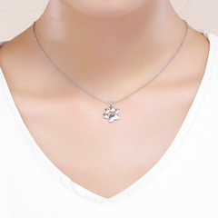 Collier Patte en argent 925 plaqué or rose - Photo 2