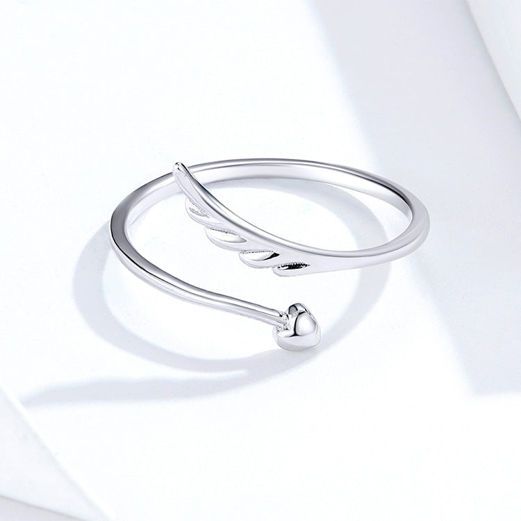 Bague Flèche en argent 925 plaqué or blanc ajustable - Photo 5
