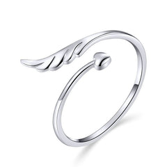 Bague Flèche en argent 925 plaqué or blanc ajustable