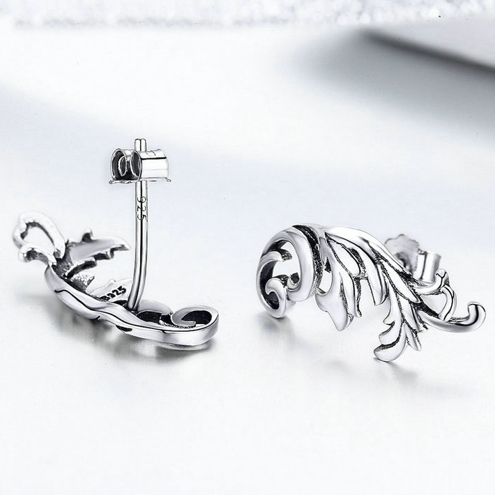 Boucles d'Oreilles Plumes Anciennes - Image 4