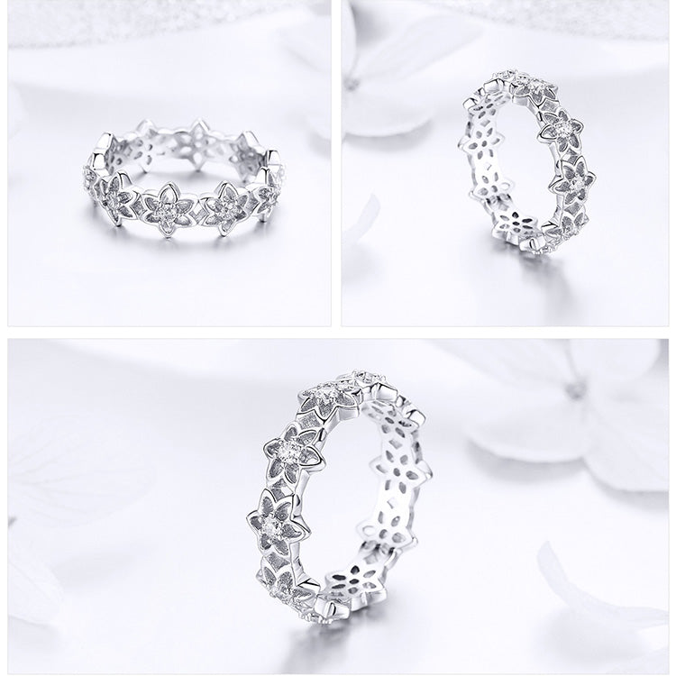 Bague Papillons en argent 925 plaqué or blanc ajustable avec zircons blancs - Photo 4