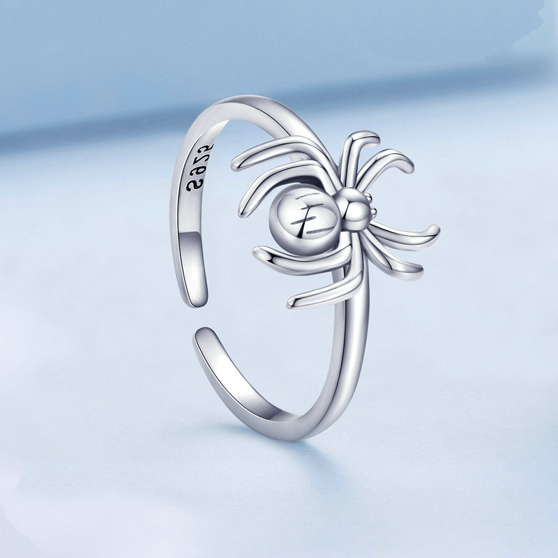 Bague Araignée en argent 925 plaqué or blanc ajustable - Photo 4