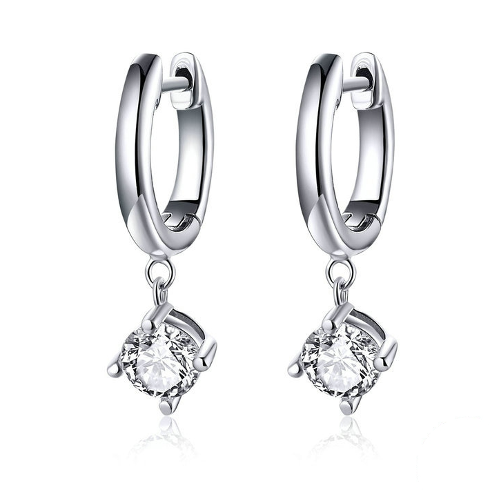 Boucles d'Oreilles Créoles Pendentif Point Lumineux