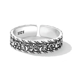 Bague Ancienne en argent 925 plaqué or blanc ajustable - Photo 4