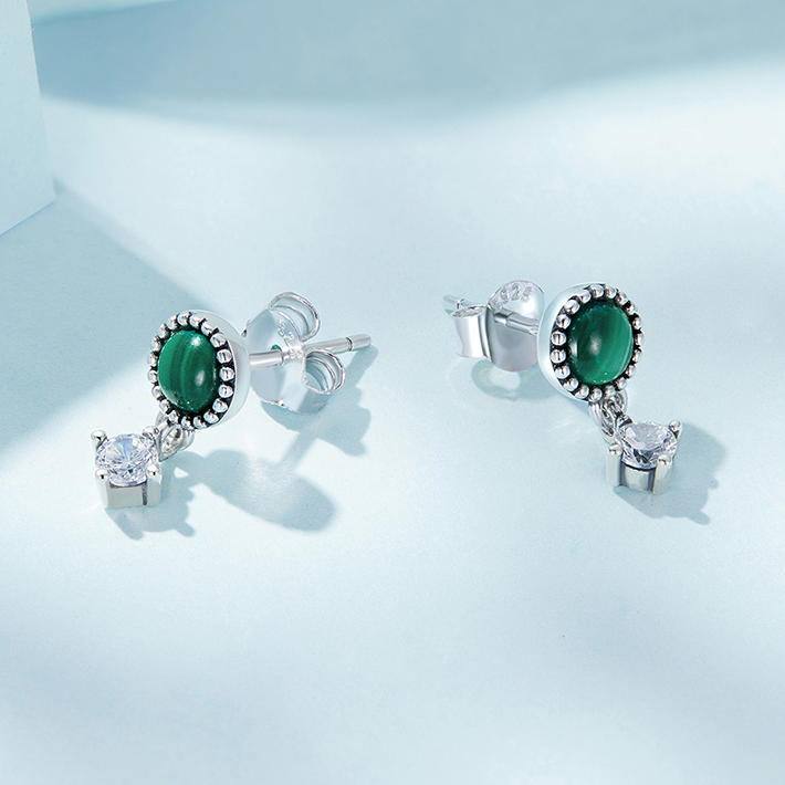 Boucles d'Oreilles Malachite - Image 4
