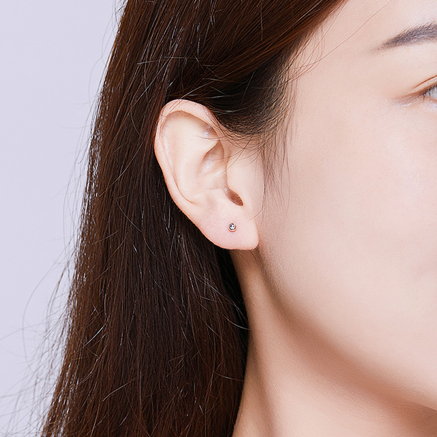 Boucles d'Oreilles Petites Sphères - Image 2