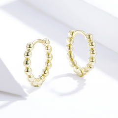 Boucles d'Oreilles Créoles Petites Sphères - Image 3