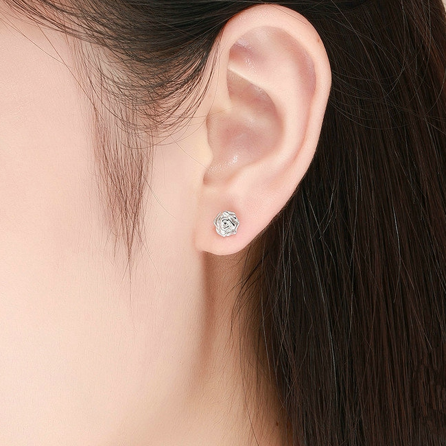 Boucles d'Oreilles Roses - Image 2
