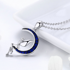 Collier Fée sur la Lune Argent - Photo 3