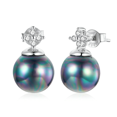 Boucles d'Oreilles Perles Noires