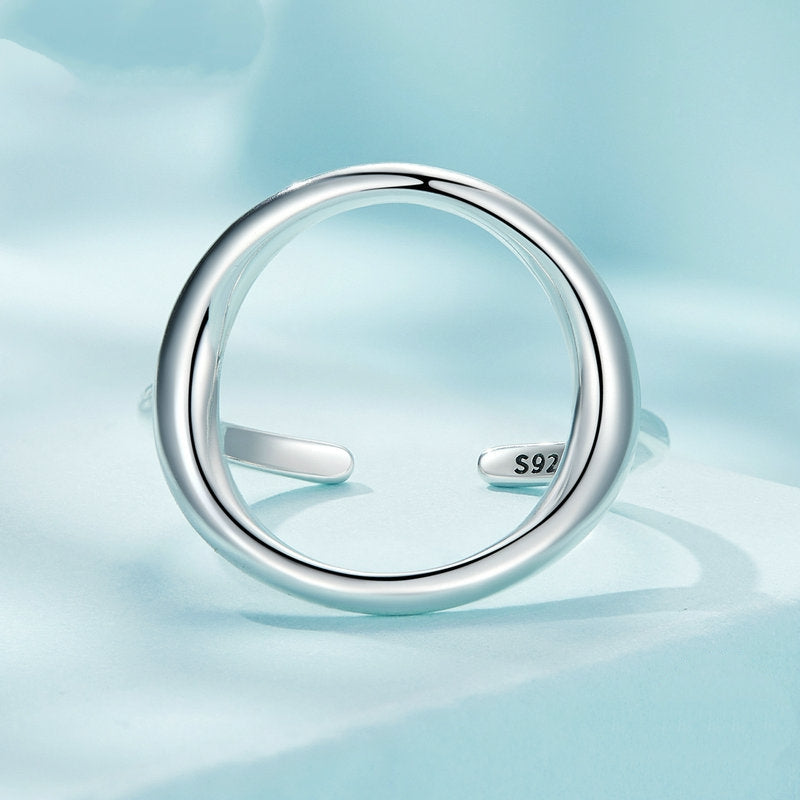 Bague Cercle en argent 925 plaqué or blanc - Photo 4