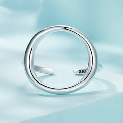 Bague Cercle en argent 925 plaqué or blanc - Photo 4