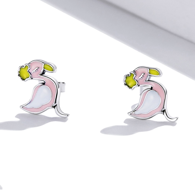 Boucles d'Oreilles Flamant Rose - Image 3