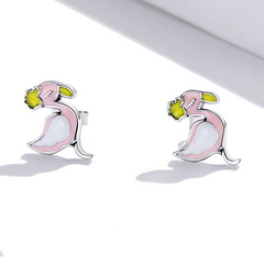 Boucles d'Oreilles Flamant Rose - Image 3